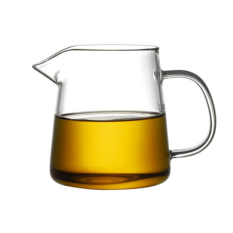 450ml Heat-resisting High Borosilicate Glass Tea Pitcher Clear Glass Chahai Chinese Tea Divider Coffee Jar Milk Frothing Jug