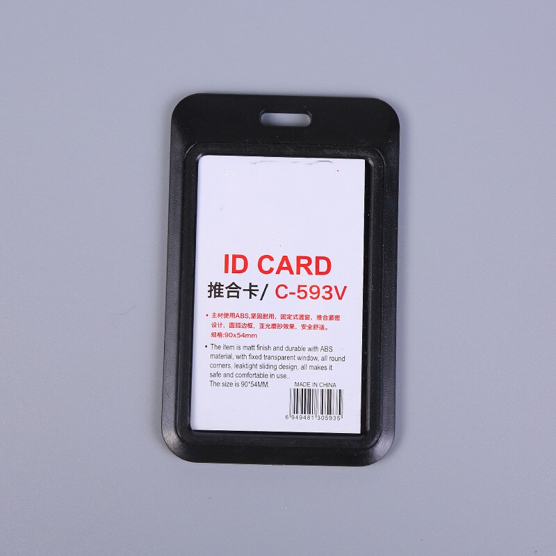 Doctor Nurse ID Card Pass Holder Student ID Card Holder Bus Pass Business Card Case Acrylic Nurse Badge: Black