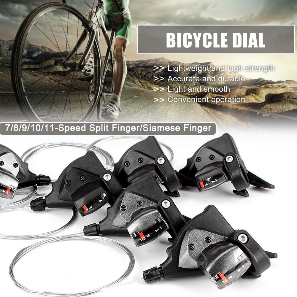 MTB 24/ 27Speed Finger Gear Shifter 8/9/10/11Speed Split Finger Lever Left Right Gear Shifter for Shimano Transmission System