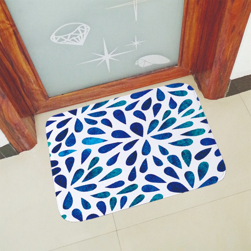 Moderne geometrisk trykt antiskli dørmatte for inngangsdørmatter utendørs innendørs inngangsdørmatte tykkere flanell 40 x 60cm 50 x 80cm: Ga 18 2 / 40 cm x 60cm