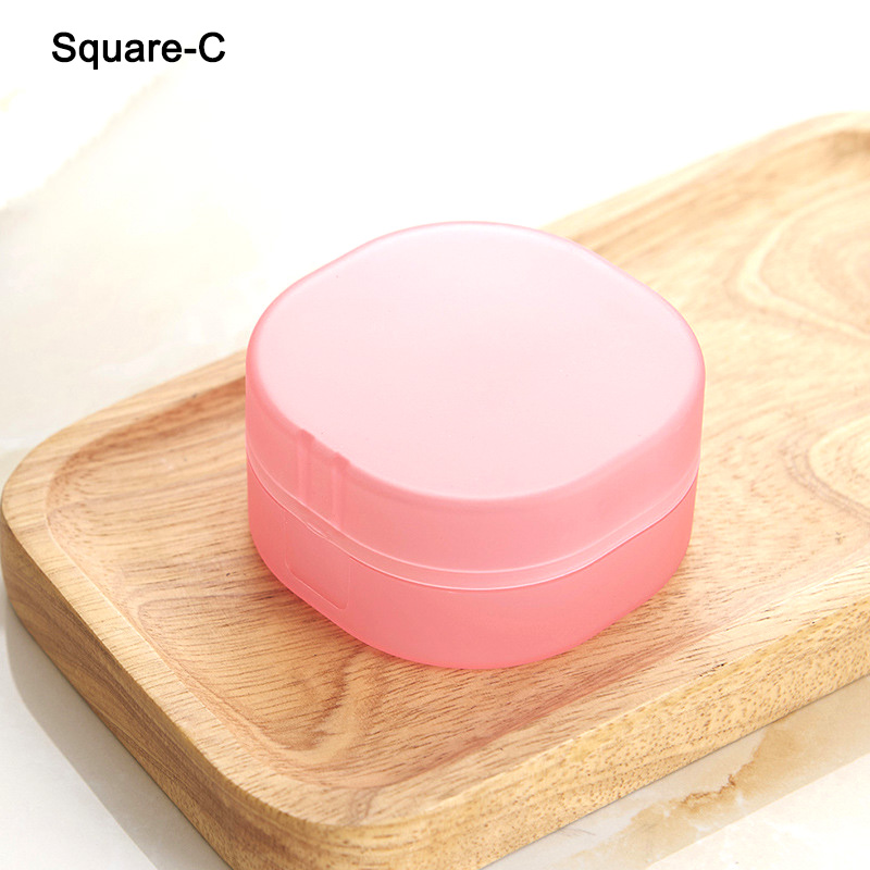 Plastic Travel Soap Box Dish Plate Case Case Holder Container Wash Shower Home Shower Bathroom Sealed Soap Case Soap Container: Square-C