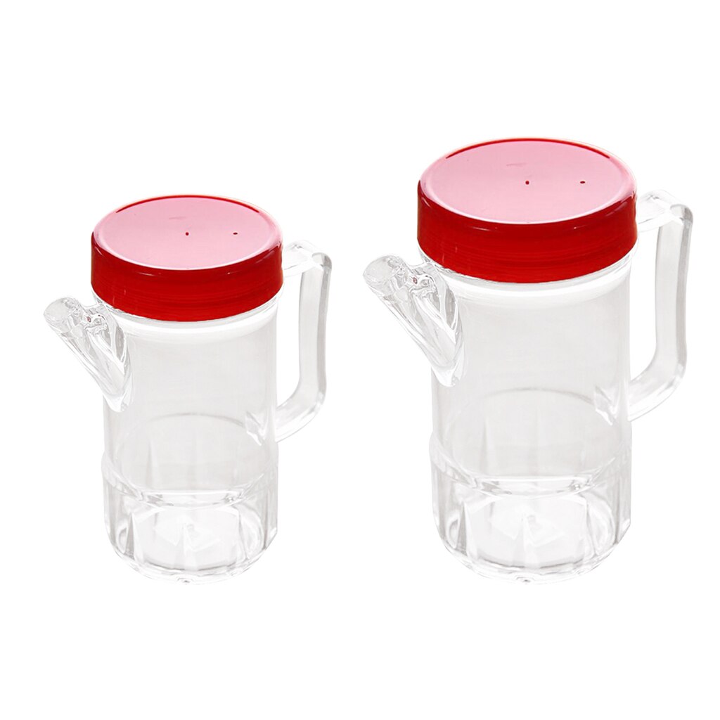 Opakowanie 2 akrylowych butelek z oliwą z oliwek i octem Cruet 500ml/360ml pojemnik