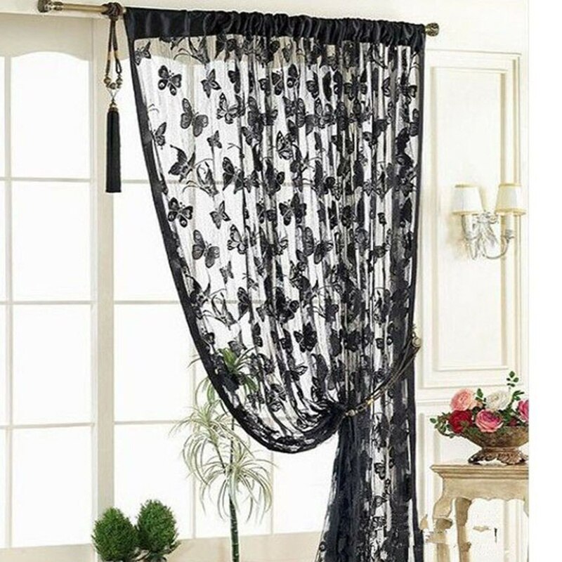 Door Curtain Window Butterfly Fly Net Window Screen Door Curtain Tassels String Room Curtain Divider