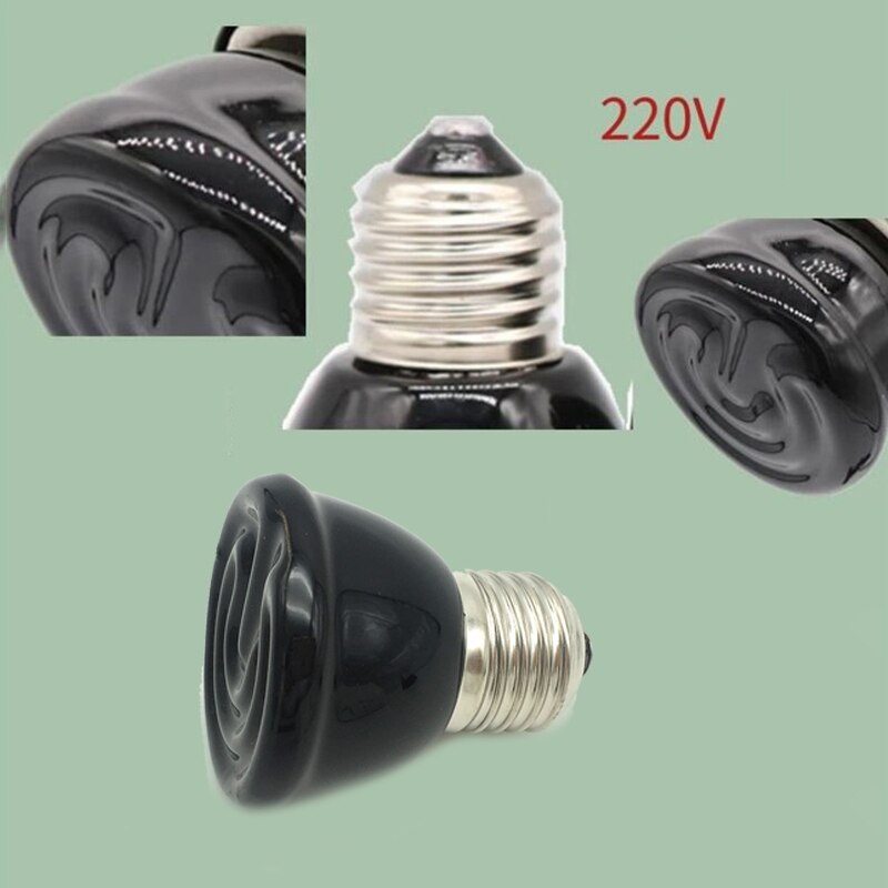 Kit de Mini lámpara de calor para reptiles, 50W, 75W, 100W, con luces de Clip E27, soporte de enchufe, lámpara de calefacción, juego de iluminación para tortugas