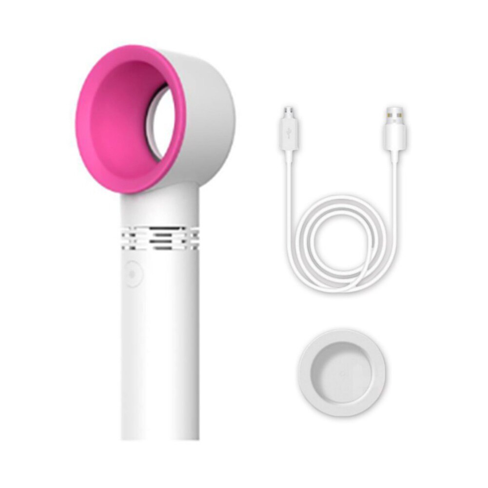 Spot Portable USB Rechargeable Bladeless Fan Handheld Mini Cooler No Leaf Fan with 3 Speed Level Best Price