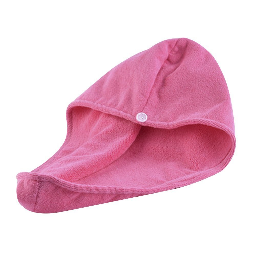Microfibra más reciente, turbante de secado rápido para el cabello, Toalla de baño de secado mágico, gorro envolvente, accesorios de baño,: Rojo