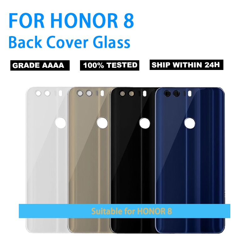 4 farben Tür Gehäbenutzen fallen Für Huawei Ehre 8 Batterie Abdeckung Zurück Glas Für Honor 8 Hinten Tafel Ersatz