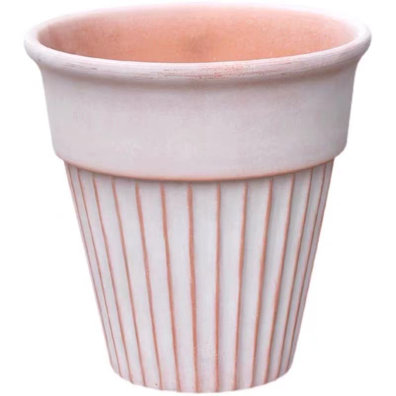 Red Pottery Pot Outdoor Flower Pots Breathable Rose Succulent Plant Planters Garden Supplies