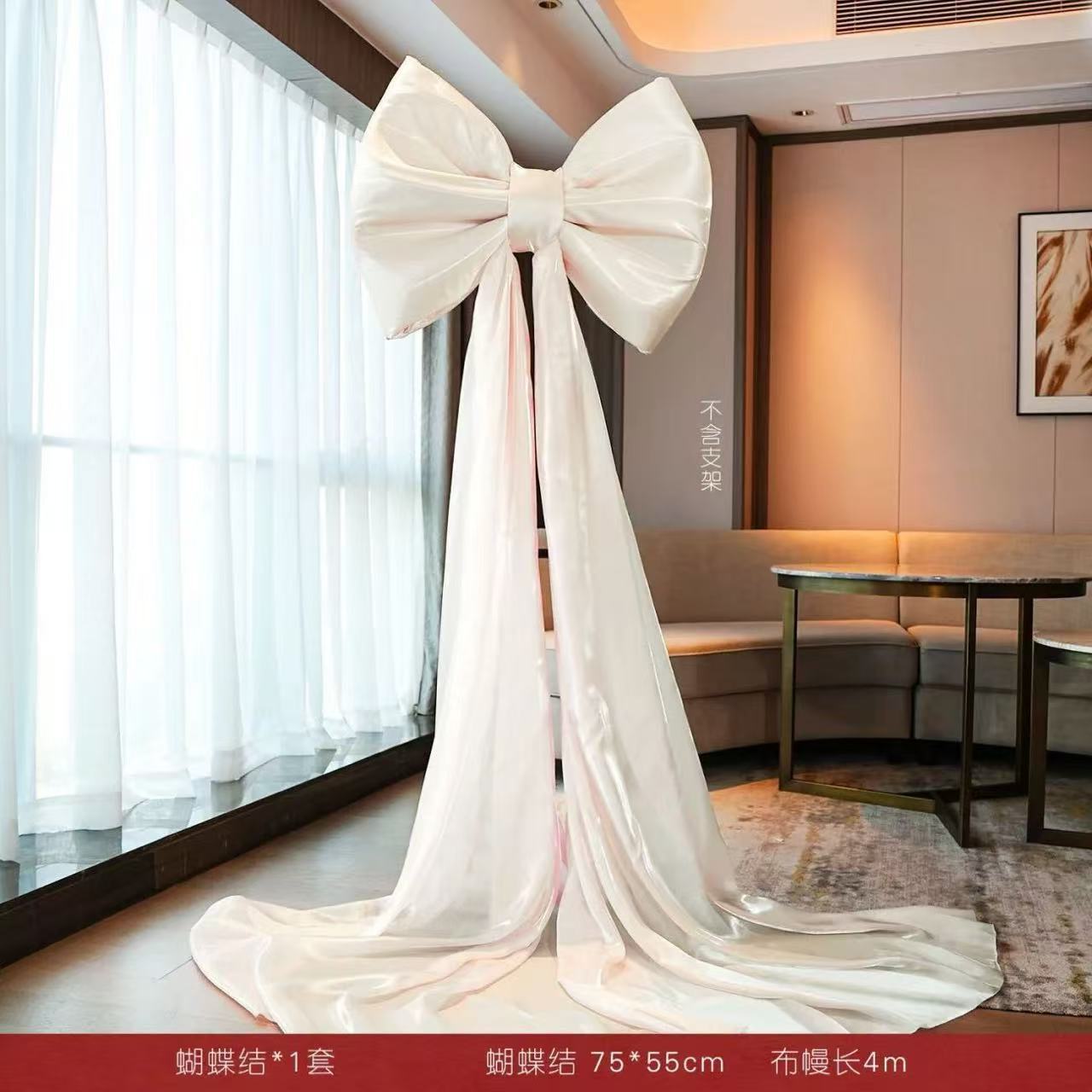 Giant Pink Bow Wall Decor Large Ribbon Wall Decor For Room Decor Party Wedding Booth Event Stage Background Display Christmas: light green