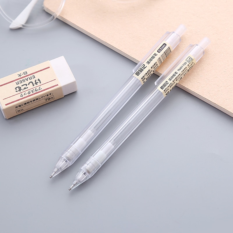 0.5/0.7mm 2B Plastic Mechanical Pencil Drawing writing Transparent Automatic Pencils Office school supplies propelling pencil