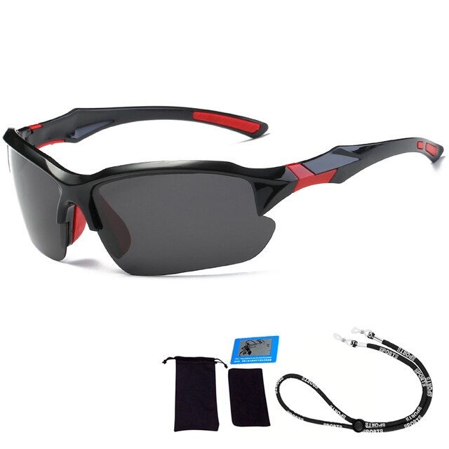 Lunettes de soleil polarisées classiques pour homme, verres solaires pour la conduite, le Camping, la randonnée et la pêche, UV400, 2022: Red