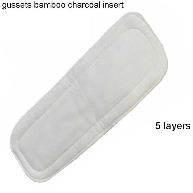 Risunnybaby babyblöjor tvättbara blöjor med bomullstryck kan återanvändas 0 ~ 4 år gamla justerbara barnblöjor: Vit insats