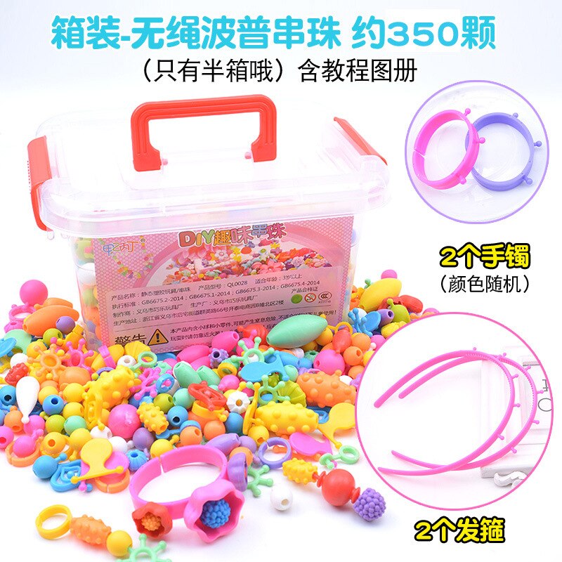 Pop Beads Snap Bead Colourful Jewelry DIY Jewelry Kit set Educational girls toys Making Necklace Bracelet and Ring