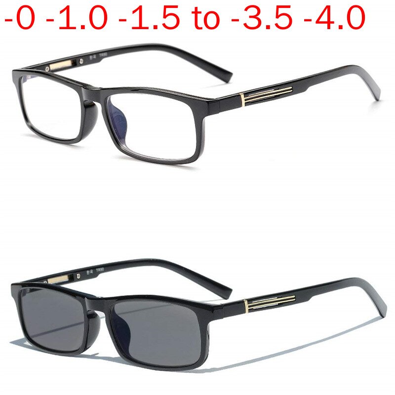 MINCL Hip Hop Square Sunglasses - Small Metal Frame With Clear Color Lens, UV400 Protection - View #3