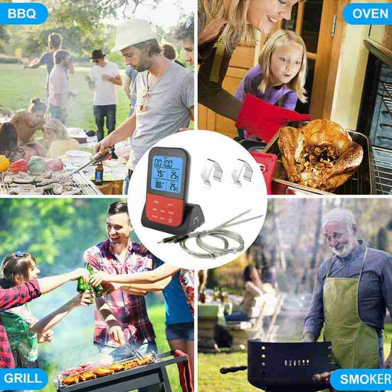 Multifunctional Food Thermometer Home Kitchen Wireless Electronic BBQ Thermometer