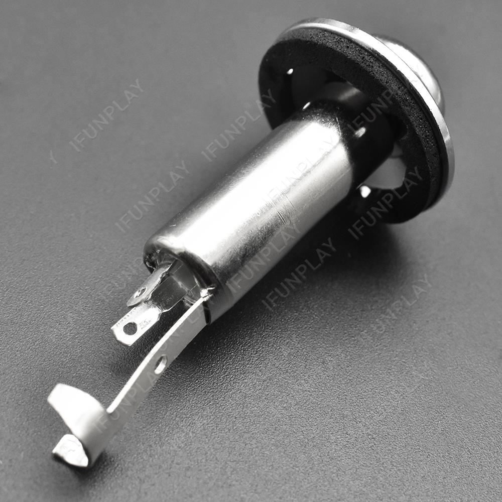 Krom avtagbart jekkdeksel messing 1/4 &quot; 6.35 gitarreim låsestift jack end pin output input jack-kontakt for gitarbass