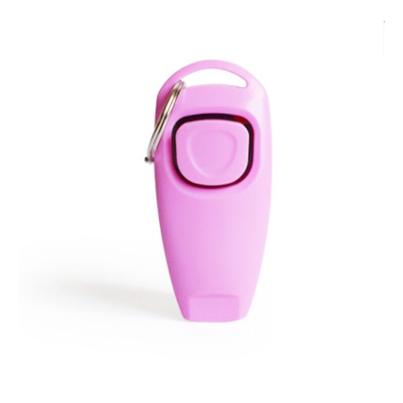 Two together 1 dog training ring pet ring piece + whistle training dog whistle with key chain: pink