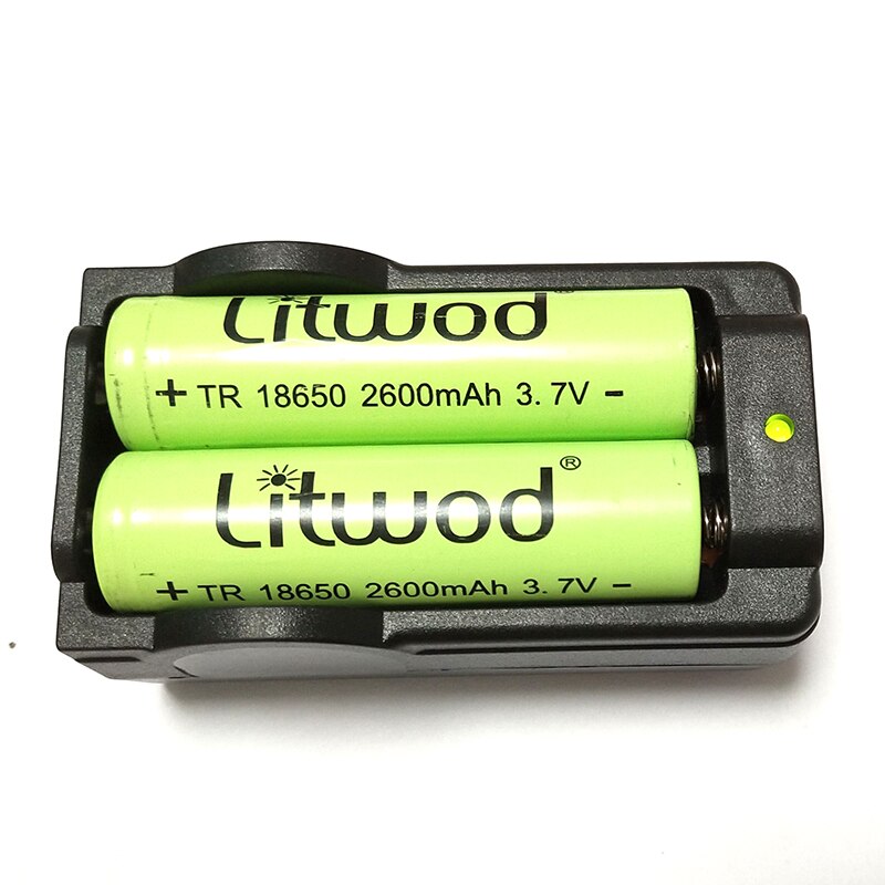 Batterilader belysningstilbehør lader  z20 litium til 16340/14500/18650 universell enkelt ccc, fcc, ce litwod