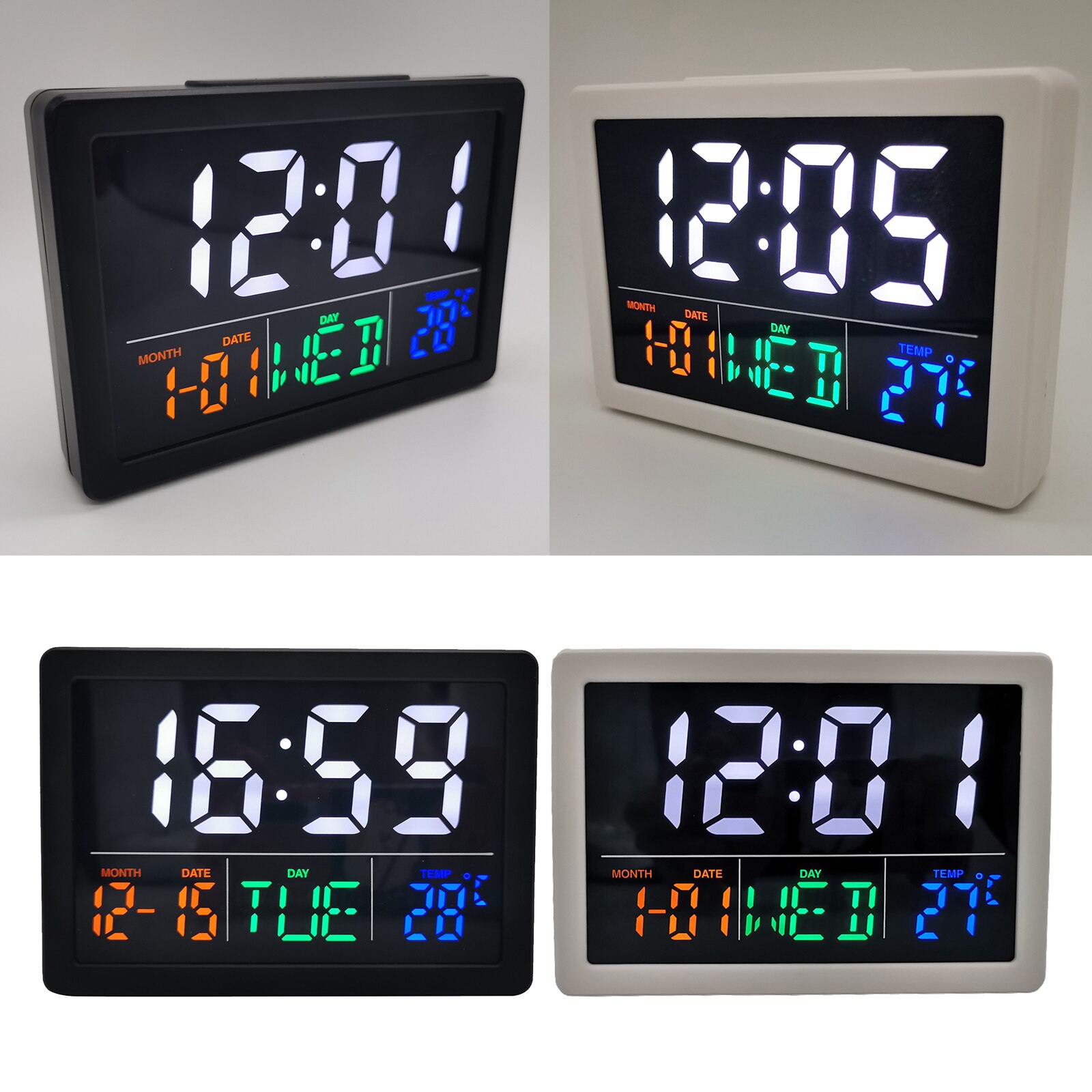 Electric Table LED Digital Alarm Clock USB/Battery Bedside Clock 8 Tones Office Study Decors for Friends