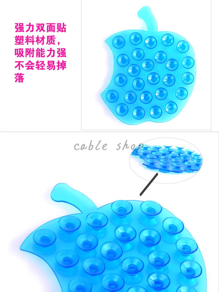 2 stuks schattige dubbelzijdige zuignappen voor op de badkamer, mobiele telefoonstickers, standaardhouder, vacuümzuiger