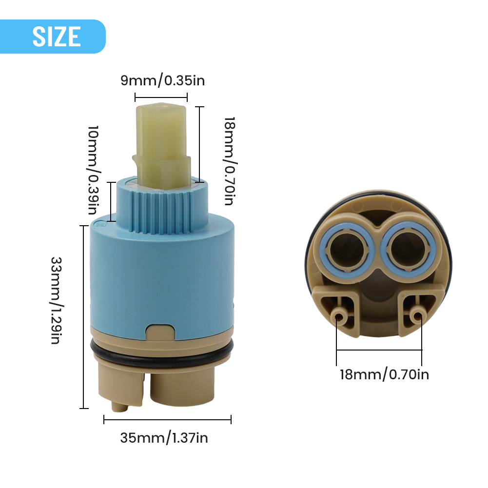Lever Tap Mixer 35mm Universal Kitchen Bathroom Faucet Ceramic Tap Cartridge For Single Faucets Ceramic Disc Durable Accessories
