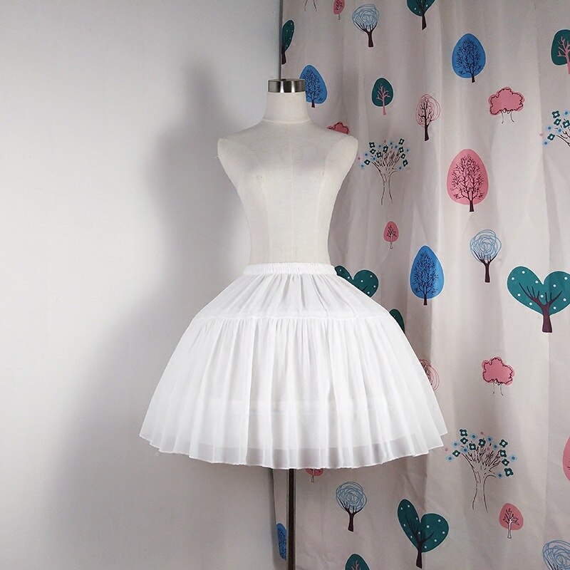 Réglable une ligne robe de bal Crinoline sous-jupe Cosplay jupon court femmes blanc noir jupon accessoires de fête de mariage