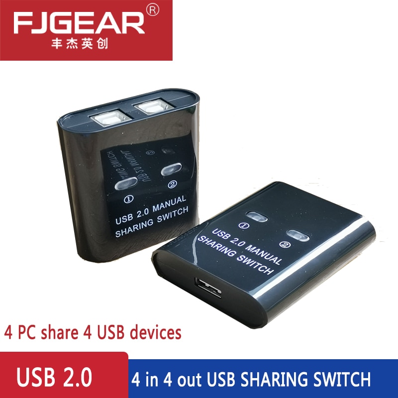 USB 2.0 Sharing switch usb hub 2 pc share 1 USB device 2 computersShared keyboard mouse U disk,