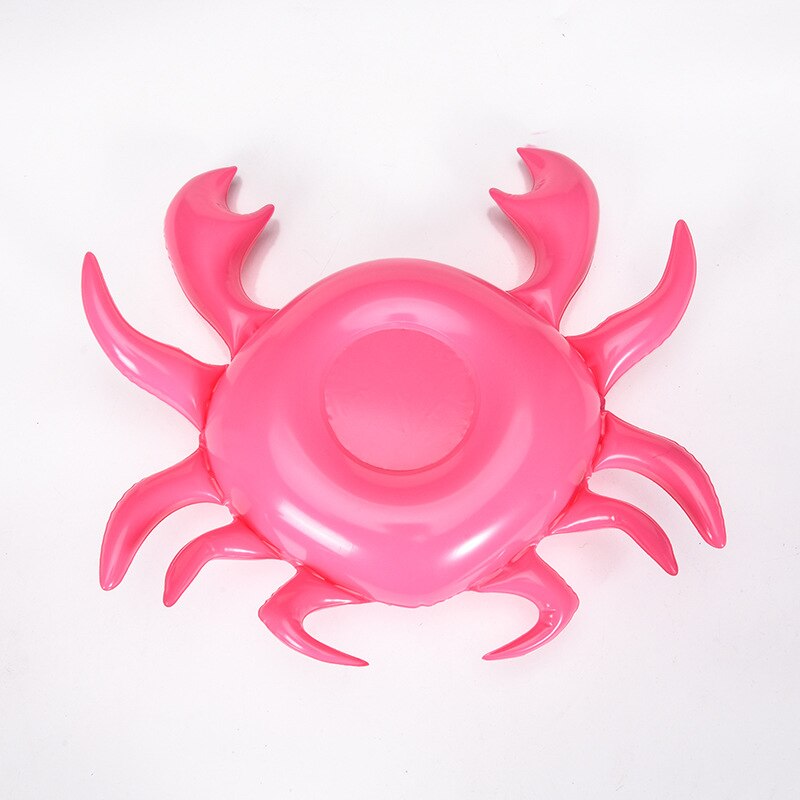 1 pcs Roze Krab Bekerhouder Float Speelgoed Zwembad Vlotten Opblaasbare Drijvende Zomer Beach Party Kids Telefoon bekerhouders