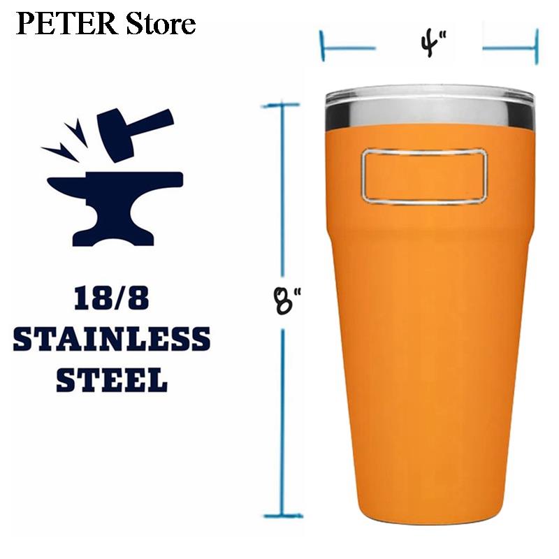 16oz 26oz Stackable Cup Travel Tumbler Stainless Steel Yety Termo Double Wall Insulated Coffee Termo Caneca Termica Water bottle
