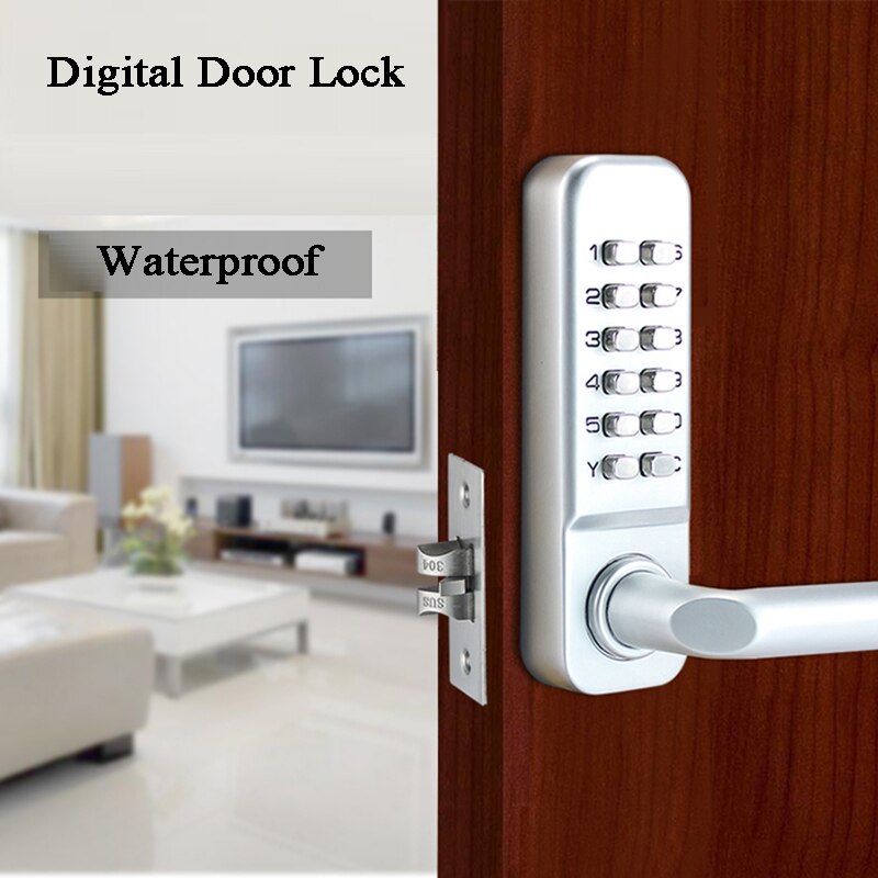 Handle Lock Combination Door Lock Code lock Mechanical Waterproof Lock Golden Lock