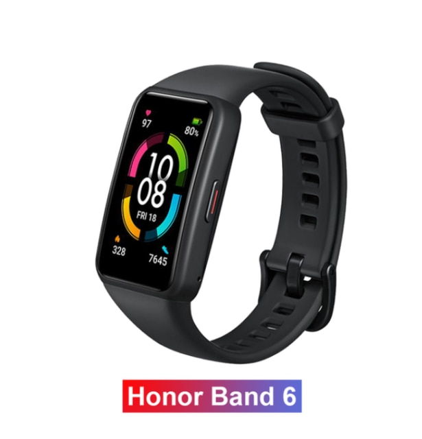 Original Honor Band 6 Multi-Language 1.47&quot; Full Screen SmartWristband Swimming Waterproof Touchscreen Heart Rate Monitoring: Black