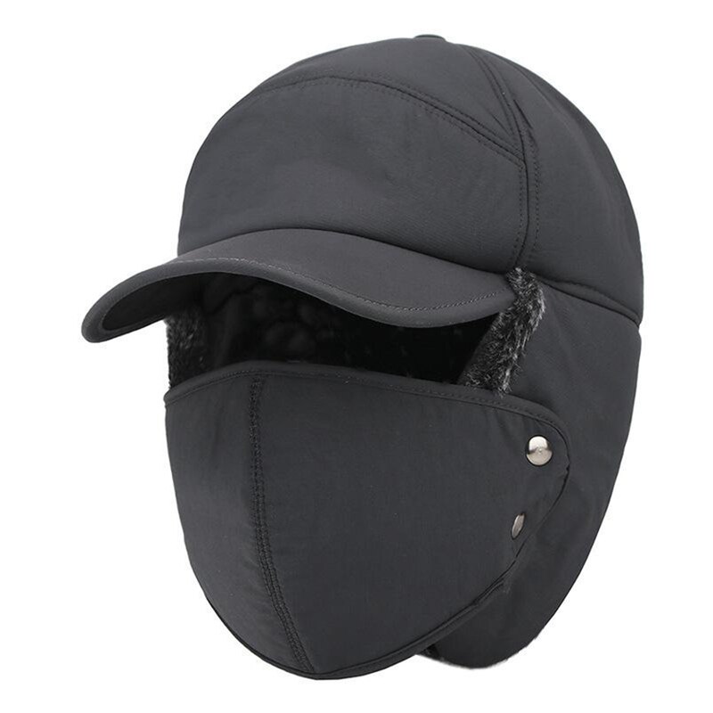 Outdoor Cycling Cold-Proof Ear Warm Cap Thickened Ear Warmer Winter Hat for Men Hogard: Gray