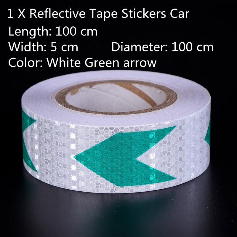 1Pcs/4Pcs Reflective Safety Warning Strip Tape Car Door Bumper Reflector Stickers Decal: H