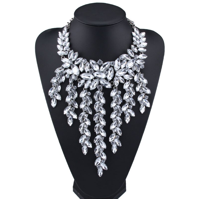 MYDANER-Collar grueso multicolor con diamantes de imitación para mujer, Gargantilla, joyería: E1