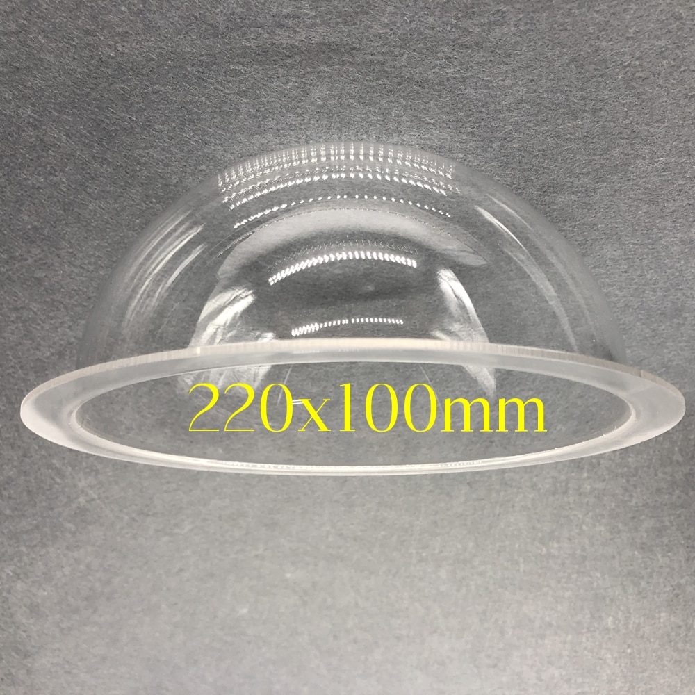 8 Inch Transparant Clear Glas Acryl Lens Bescherming Dome Cover Maat 220X100Mm Voor Ptz Ip Camera