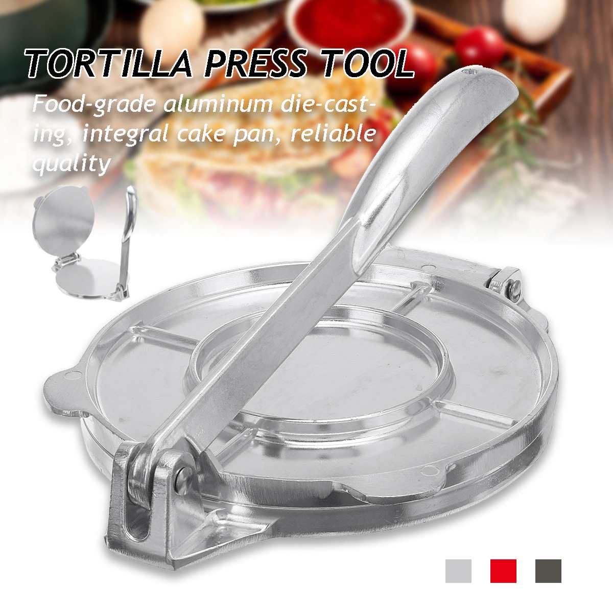 6.5 Inch Tortilla Press Maker Double-sided Flour Corn Pie Baking Press Flatbread Home Kitchen Tool Gadgets Bakeware Pie Pastry
