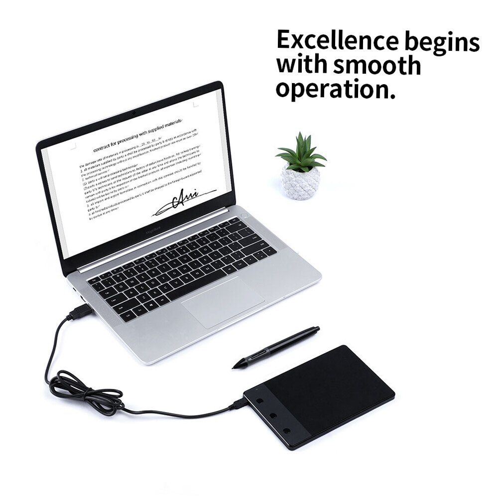 Huion H420 Professionele Grafische Tekening Tablet Met 3 Sneltoetsen 2048 Niveaus Drukgevoeligheid 4000LPI Pen Resolutie