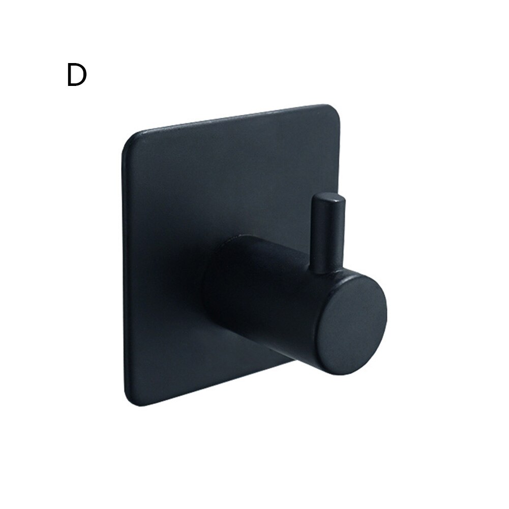 Zelfklevende sleutelhouder, handdoekhouder, opberghaak voor thuis, keuken, badkamer, muur, deurhaak, organizer, accessoires, roestvrij staal: D