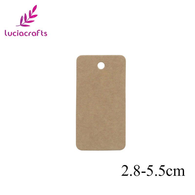 Lucia crafts 48 st/lot multi styles kraftpappersetiketter för gör-det-själv bröllop dekoretiketter prislappar bagagelappar namnlappar  i0816: Storlek 14 48 st