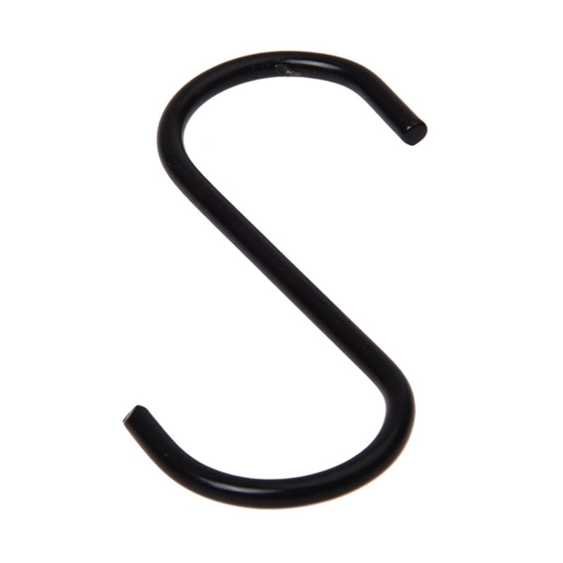 1 x 3 "s-formet metallkrok --- svart: Default Title