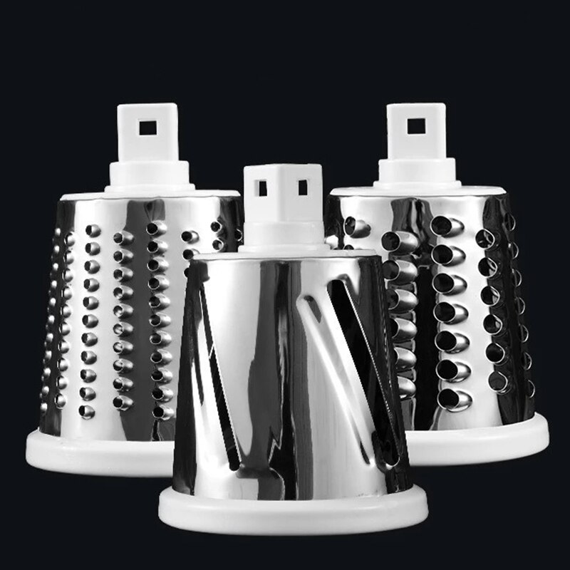 3 In 1 Vegetable Mandoline Slicer Swift Rotary Drum Grater Nut Shredder Veggie Cutter Peeler Spiralizer Cheese Chopper