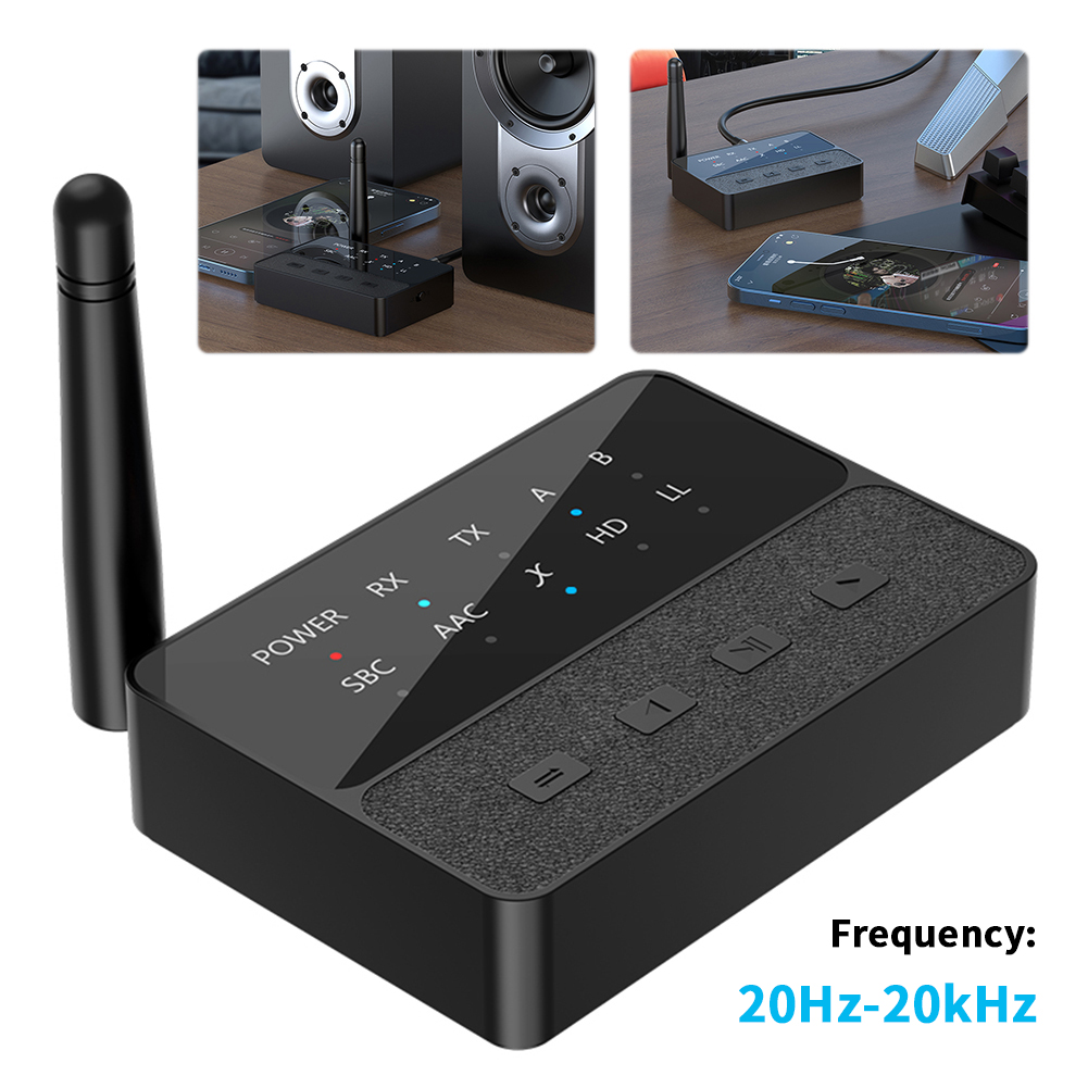 2 In 1 Wireless Stereo Receiver Bluetooth 5.3 aptX/HD/LL Audio Adapter 3.5MM RCA AUX Transmitter Low Latency Lossless Sound ﻿