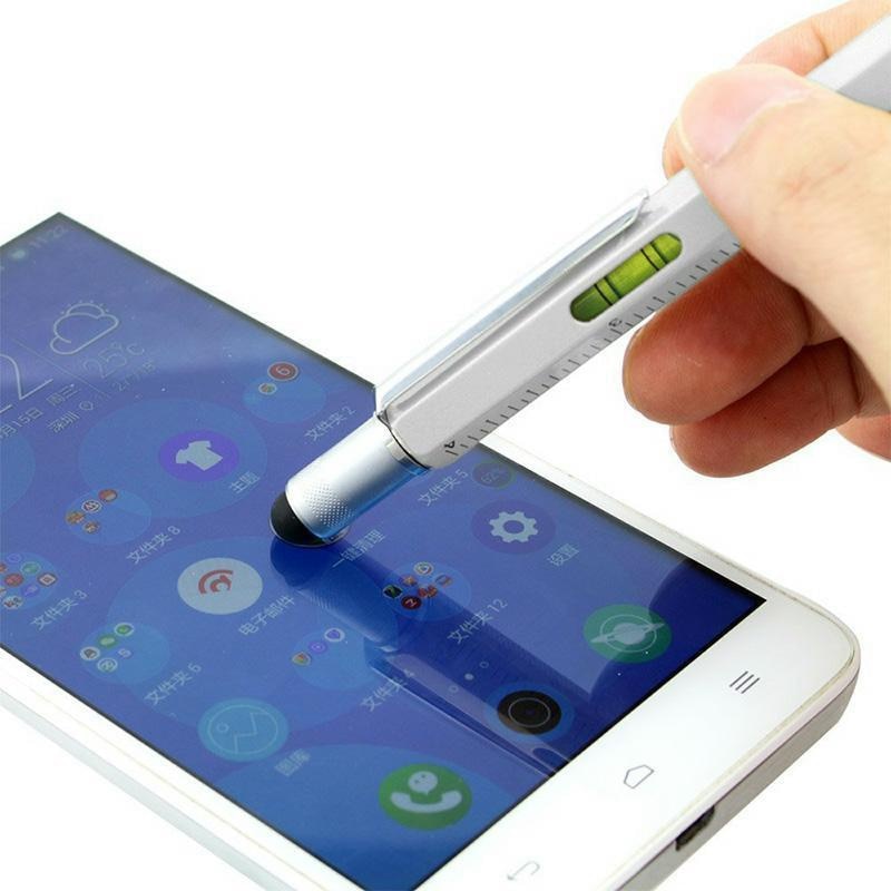 6 in 1 Tool Ballpoint Pen Screwdriver Level Touch ScreenTouch Capacitive Phone Touch Screen Stylus Pen