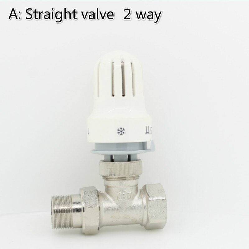 Automatic thermostat radiator control Thermostatic radiator valve brass angel valve Thermostatic radiator head DN15 DN20 DN25