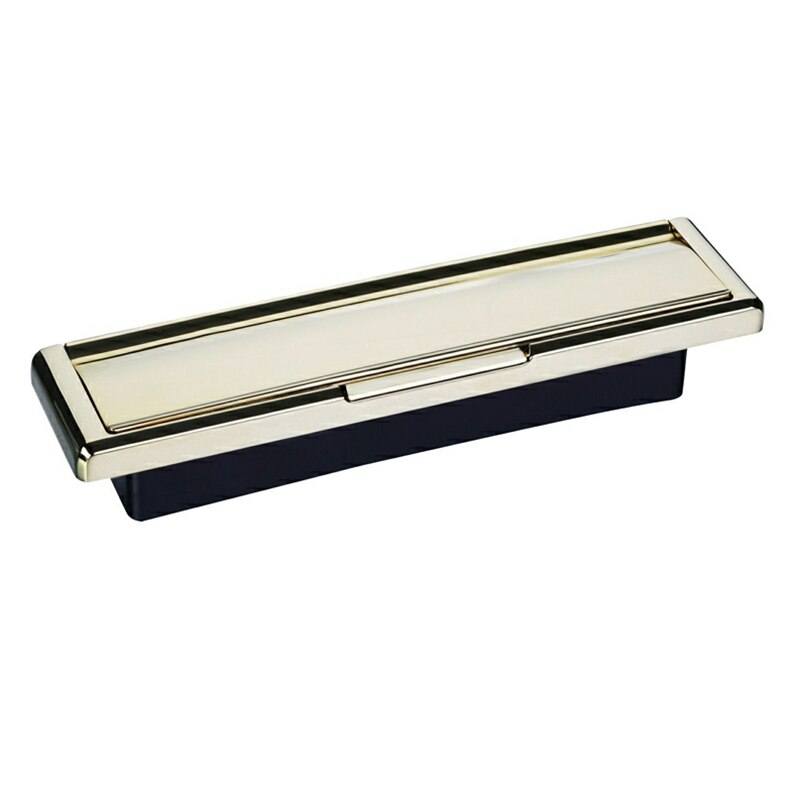 Villa Stainless Steel Letter Box ,Double Glass and Wooden Door Letter Box Golden