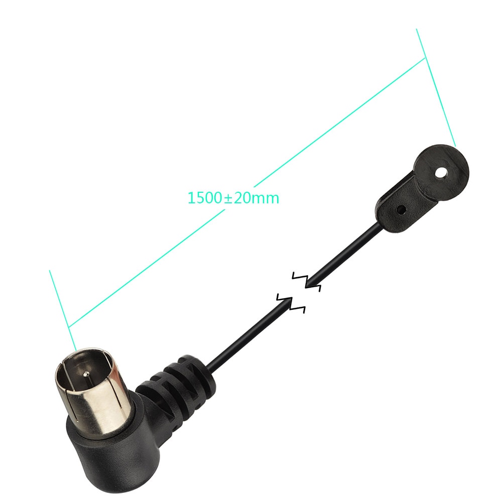 Eightwood FM Antenna 75Ohm UNBAL F Plug Male Connector for JVC Sherwood FM Radio/Hi-Fi/DAB/ TV Natural Sound Stereo Receiver