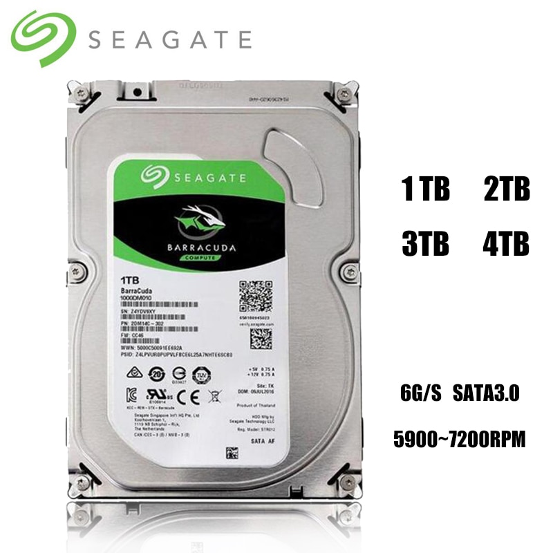 Hårddisk sata 3 -gränssnitt 1tb 2tb 3tb 4tb märkesstationär  pc 3.5 "intern mekanisk hårddisk sata 6gb/s hårddisk 7200 rpm (begagnad)