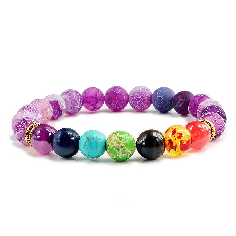 Mannen Vrouwen 7 Chakra Kralen Armbanden Armbanden Healing Tijgeroog Steen Chakra Gebed Charme Boeddha Armband Verstelbare Sieraden: Antique Copper Plated
