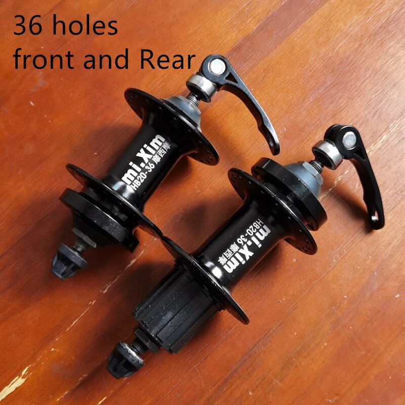 Quick Release bicycle hub disc card brake MTB mountain Front Rear bike hub bicycle hubs 32 36 Holes 7/8/9/10 speed: 36 holes 1pair
