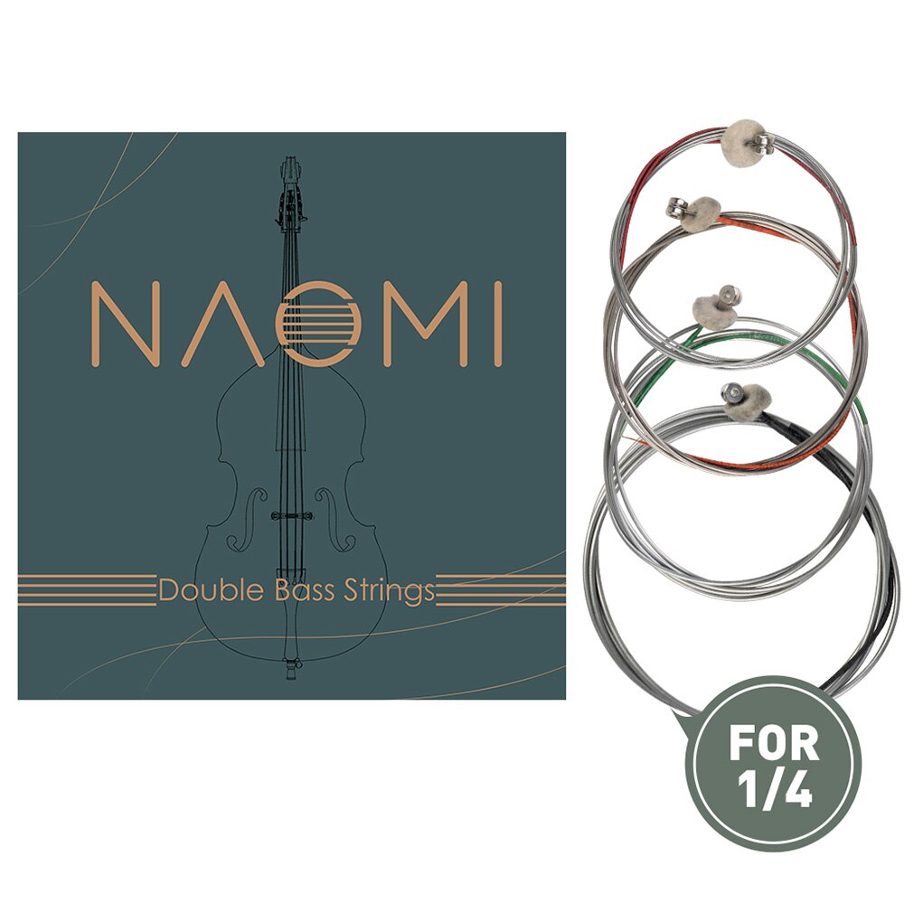Naomi Contrabas Contrabas Snaren Vervangende Onderdelen Staal String Set Voor 1/8 Upright Double Bass Viool Accessoires: For 1 4